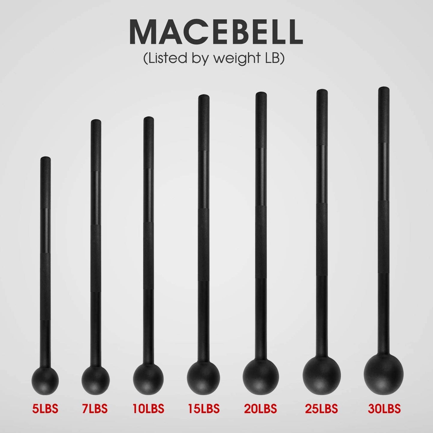 Steel Mace Bell for Comprehensive Strength Training – Full Body Workout Tool for Muscles, Shoulders, Grips, and Forearms – Available in 5 to 30 LB for Both Men and Women