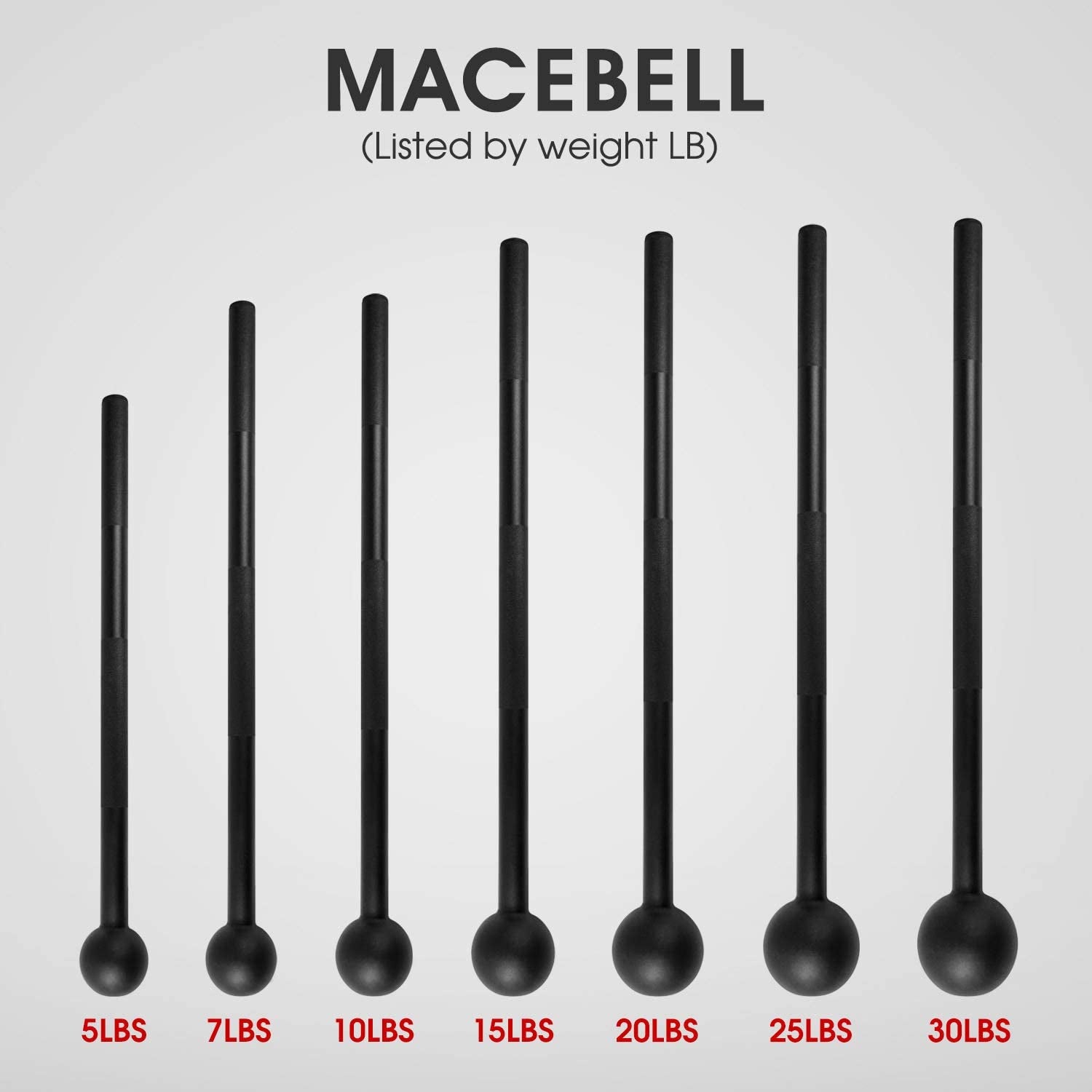 Steel Mace Bell for Comprehensive Strength Training – Full Body Workout Tool for Muscles, Shoulders, Grips, and Forearms – Available in 5 to 30 LB for Both Men and Women
