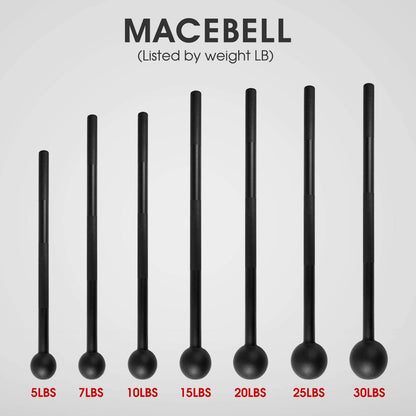 Steel Mace Bell for Comprehensive Strength Training – Full Body Workout Tool for Muscles, Shoulders, Grips, and Forearms – Available in 5 to 30 LB for Both Men and Women