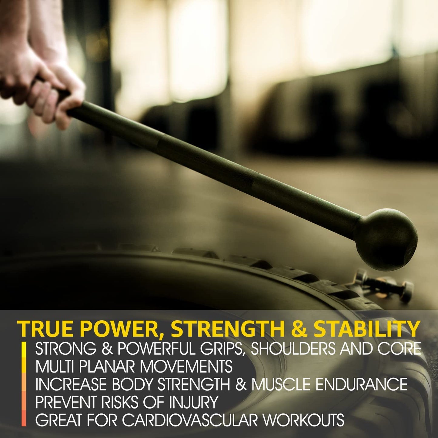 Steel Mace Bell for Comprehensive Strength Training – Full Body Workout Tool for Muscles, Shoulders, Grips, and Forearms – Available in 5 to 30 LB for Both Men and Women