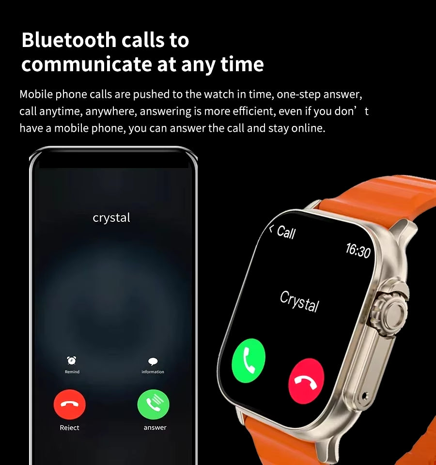 Bluetooth Smartwatch with Heart Rate Monitor, Message Alerts, and Sports Features for Android and iOS - Unisex Design