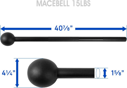 Steel Mace Bell for Comprehensive Strength Training – Full Body Workout Tool for Muscles, Shoulders, Grips, and Forearms – Available in 5 to 30 LB for Both Men and Women
