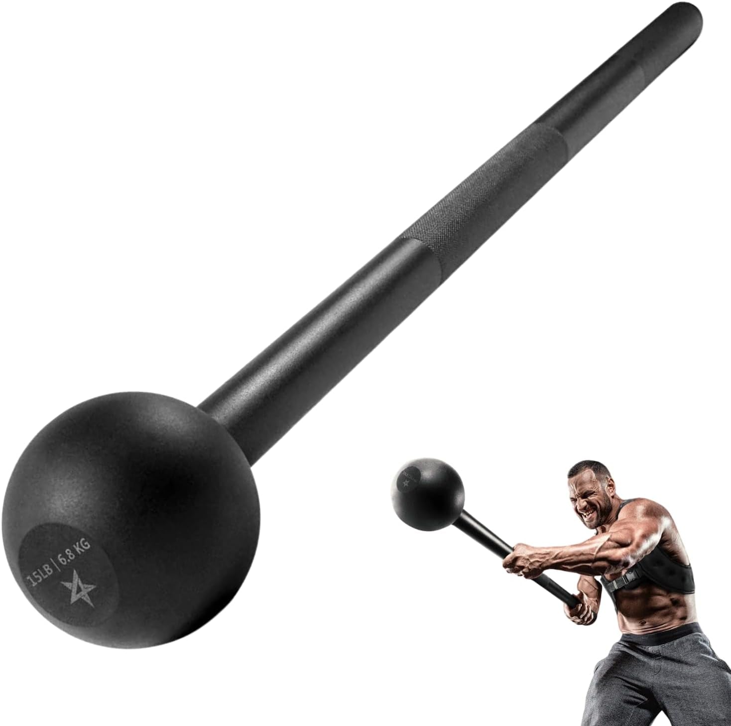Steel Mace Bell for Comprehensive Strength Training – Full Body Workout Tool for Muscles, Shoulders, Grips, and Forearms – Available in 5 to 30 LB for Both Men and Women
