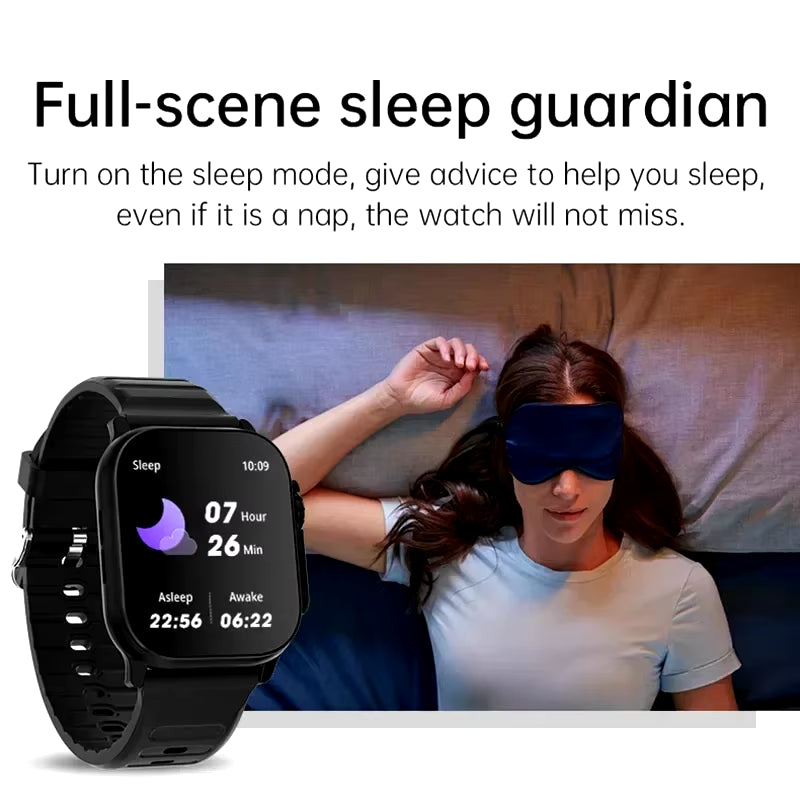Bluetooth Smartwatch with Heart Rate Monitor, Message Alerts, and Sports Features for Android and iOS - Unisex Design