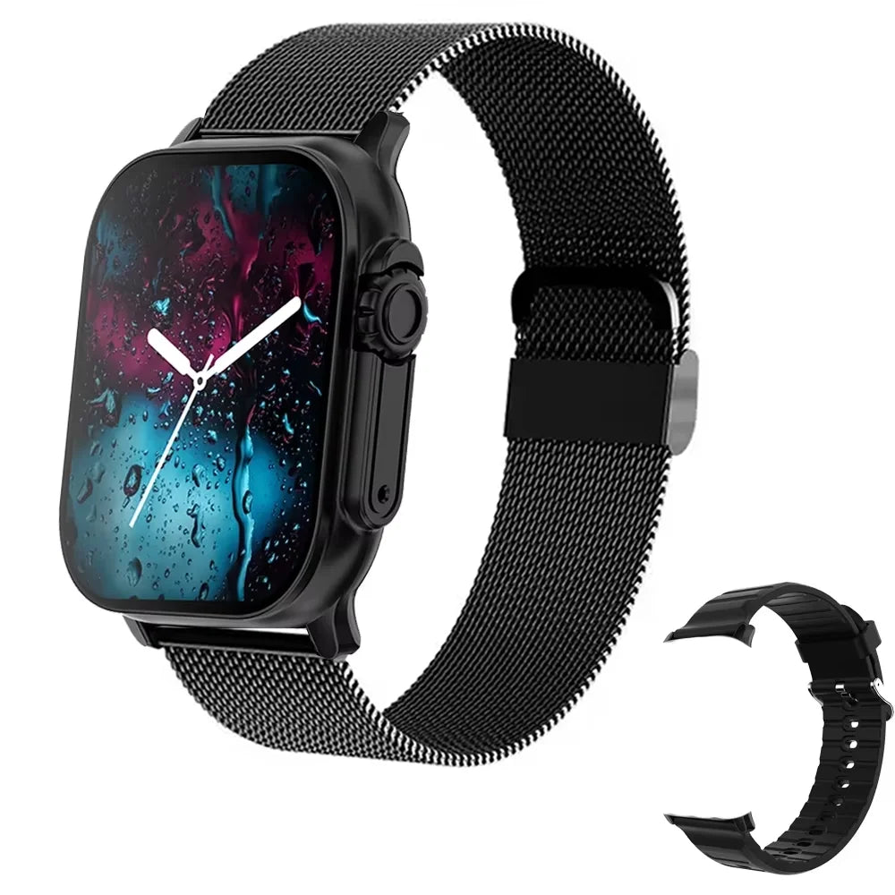 Bluetooth Smartwatch with Heart Rate Monitor, Message Alerts, and Sports Features for Android and iOS - Unisex Design