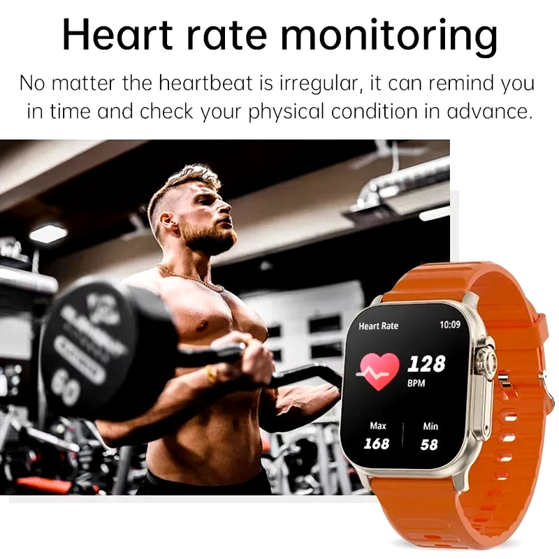 Bluetooth Smartwatch with Heart Rate Monitor, Message Alerts, and Sports Features for Android and iOS - Unisex Design