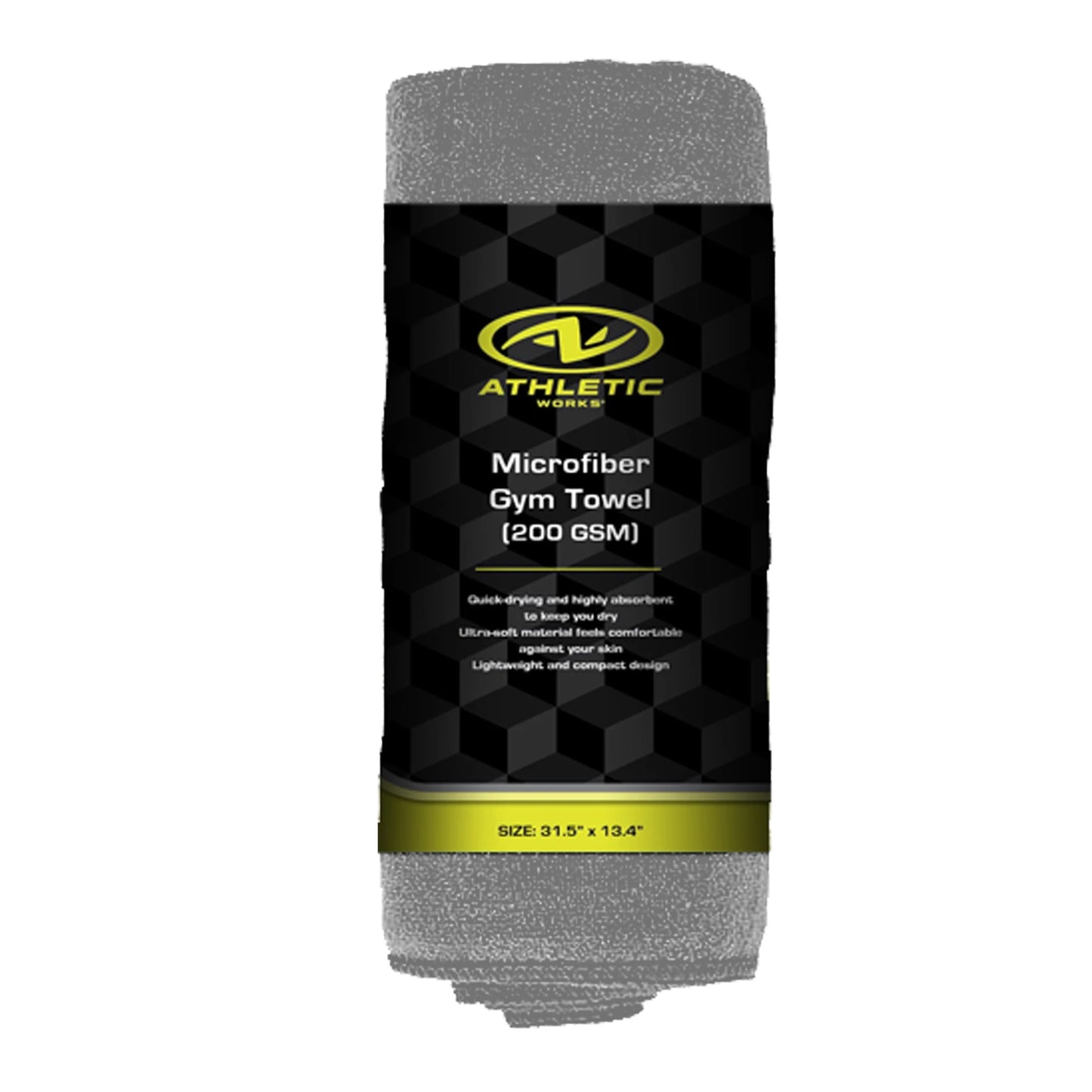 Charcoal Gray Yoga Microfiber Towel - 31.5" x 16