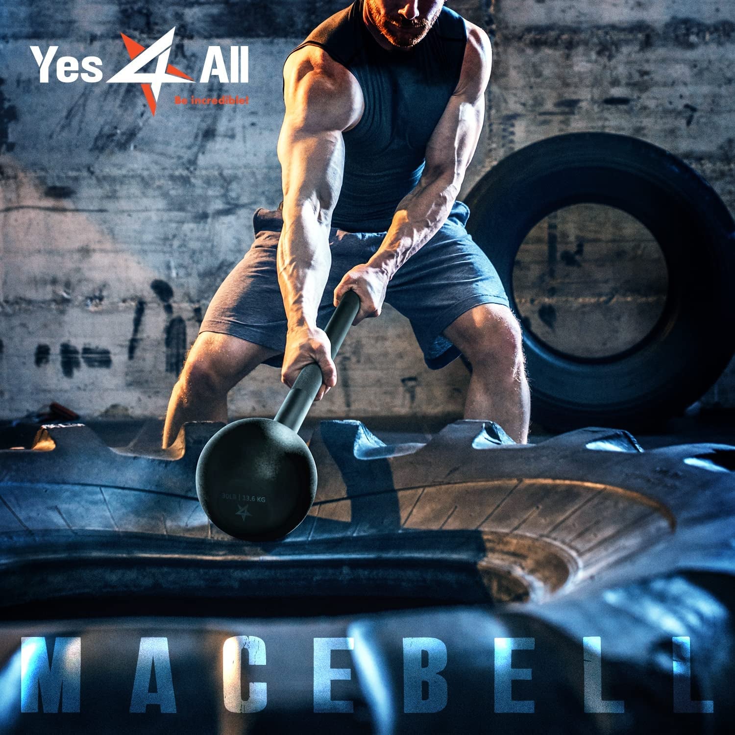 Steel Mace Bell for Comprehensive Strength Training – Full Body Workout Tool for Muscles, Shoulders, Grips, and Forearms – Available in 5 to 30 LB for Both Men and Women